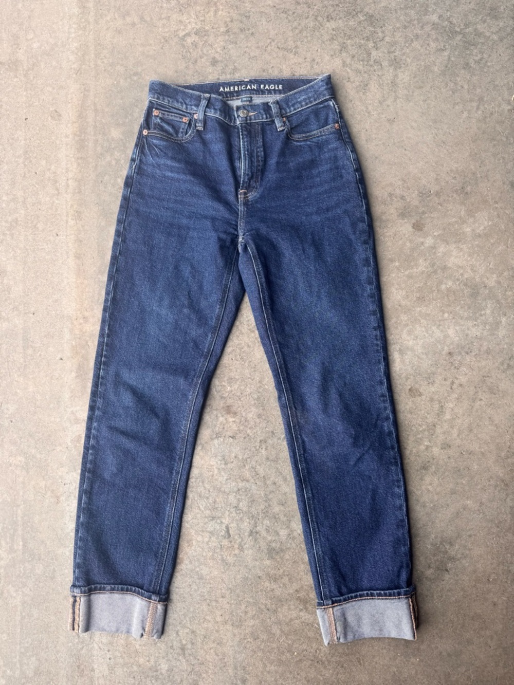 American Eagle Outfitters Women's Dark Blue Boyfriend Jeans